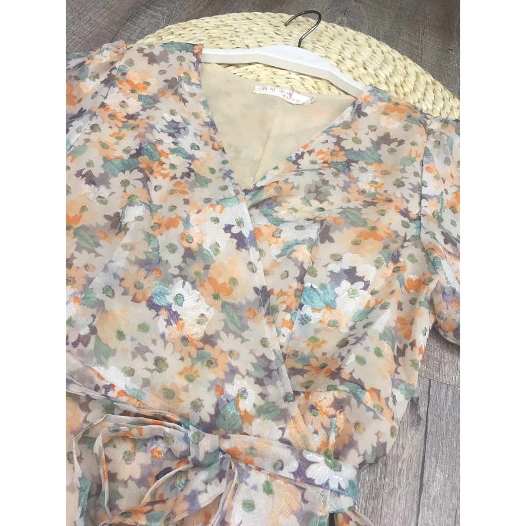 [Mã HANGXINH1 giảm 50k đơn tối thiểu 200k] Váy hoa nữ mẫu mới phong cách vintage hàng Quảng Châu cao cấp V125 (KÈM ẢNH T | BigBuy360 - bigbuy360.vn