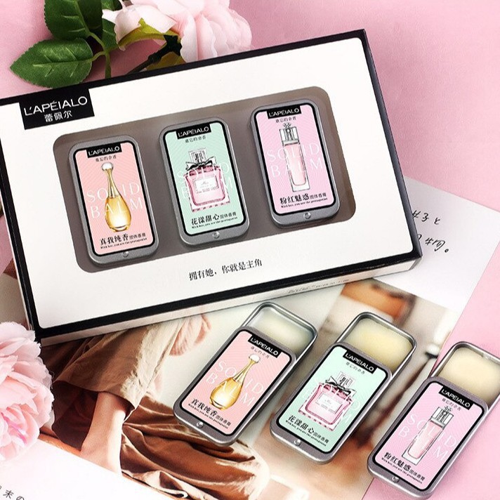 Bộ 3 nước hoa sáp LAPEIALO lưu hương từ 8-12 tiếng, 3 mùi hương khác nhau - nước hoa khô | Thế Giới Skin Care