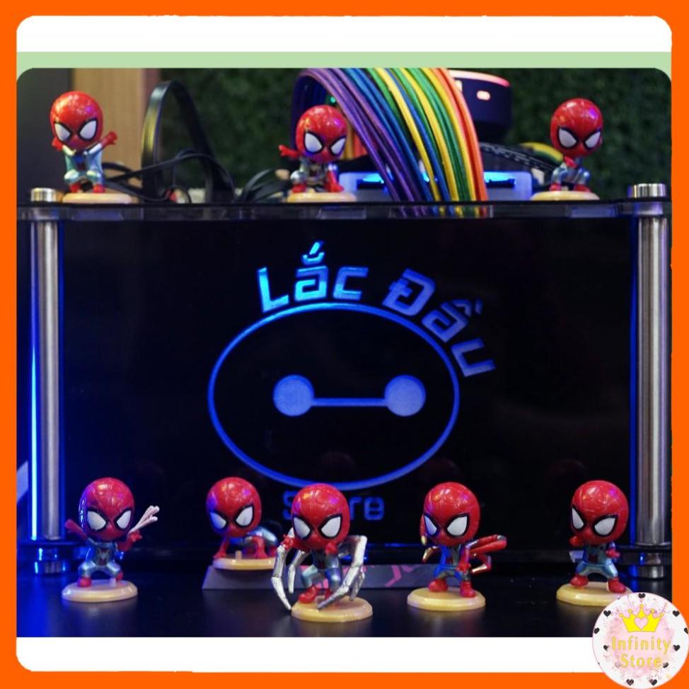 SET 8 MÔ HÌNH SPIDER MAN CHIBI KUTE 4-7CM INFINY DECOR