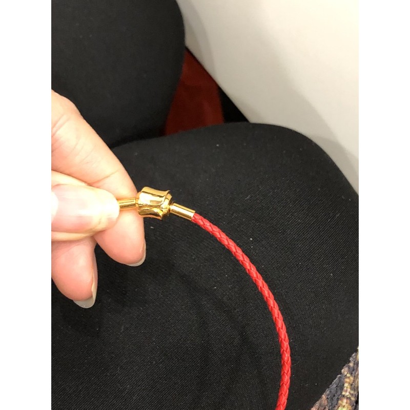 Vòng tay dây da đeo charm cỡ 2mm-Minh Tâm Jewelry