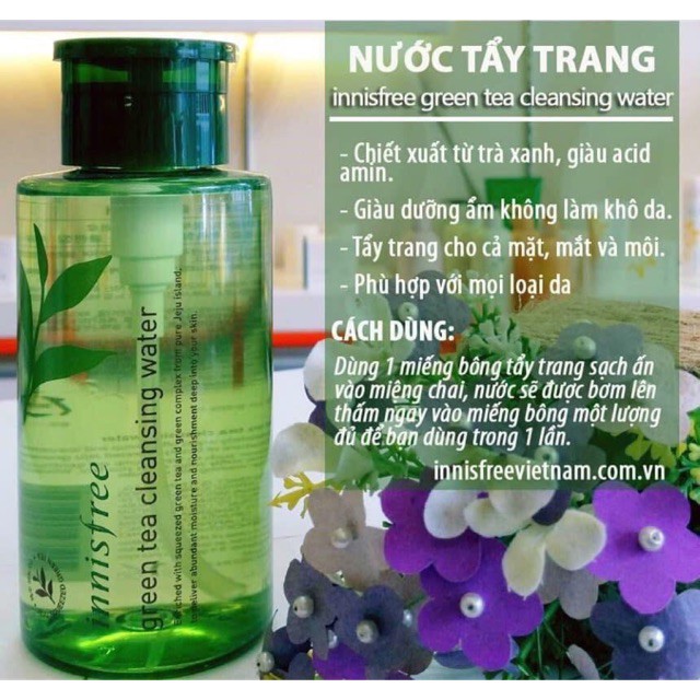 Nước tẩy trang Innisfree Green Tea Cleansing Water 300ml