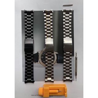 [GIÁ SIÊU KHỦNG] DÂY ĐỒNG HỒ KIM LOẠI ĐÚC ĐẦU CONG KHÔNG GỈ + CHỐT