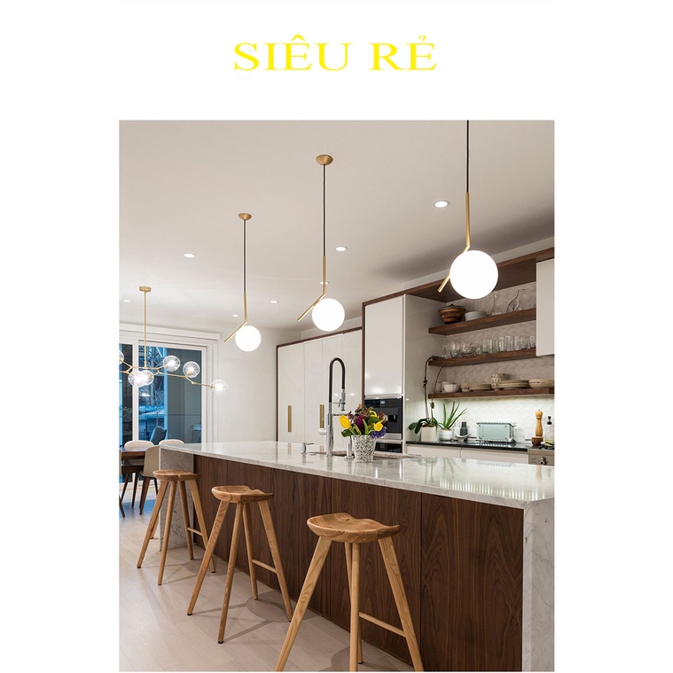 Đèn Thả Trần Trang Trí Đơn SIÊU RẺ Monaco 1724 Phong Cách Hiện Đại Chất Liệu Hợp Kim Chao Thủy Tinh Cao Cấp