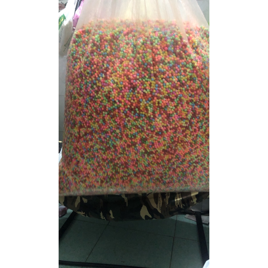1kg Hạt Xốp Màu bỏ hộp quà tặng, sinh nhật, chơi slime...