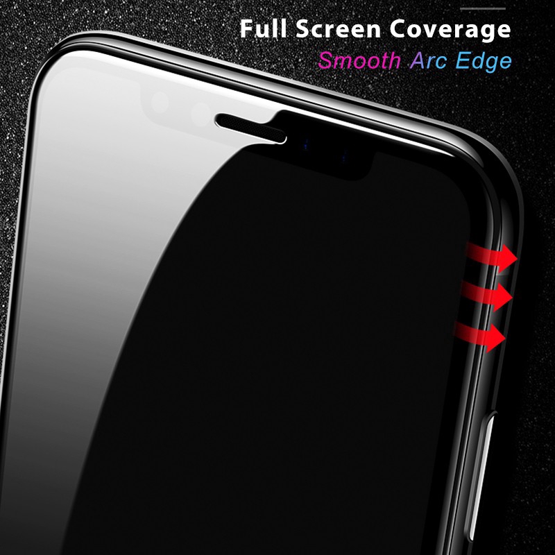 Kính cường lực 5D 9H bảo vệ toàn màn hình thích hợp cho iPhone 11 Pro Max X XR XS MAX 8 7 6S 6Plus