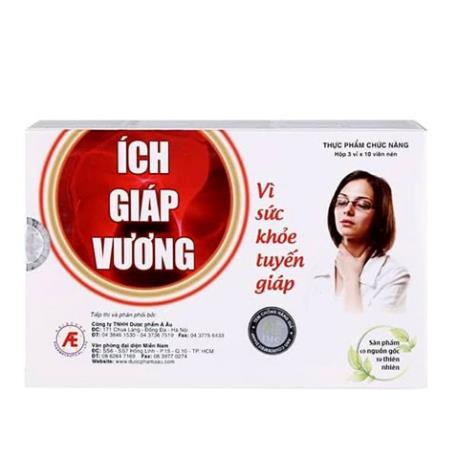 Ích Giáp Vương – Hỗ trợ điều trị rối loạn tuyến giáp (Hộp 30 viên)