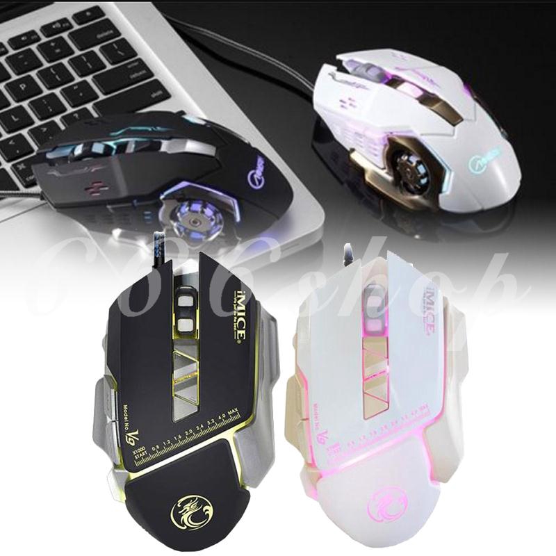 Chuột quang Gaming có dây đèn LED 7 nút 2400DPI | BigBuy360 - bigbuy360.vn