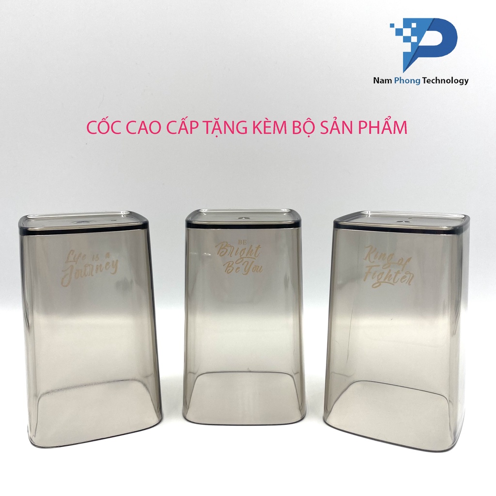 Bộ Nhả Kem Đánh Răng Tự Động HELLO FAMILY Cao Cấp Thế Hệ Mới, Tặng Kèm Cốc - Kệ Nhà Tắm Thông Minh - NAMPHONG TECHNOLOGY