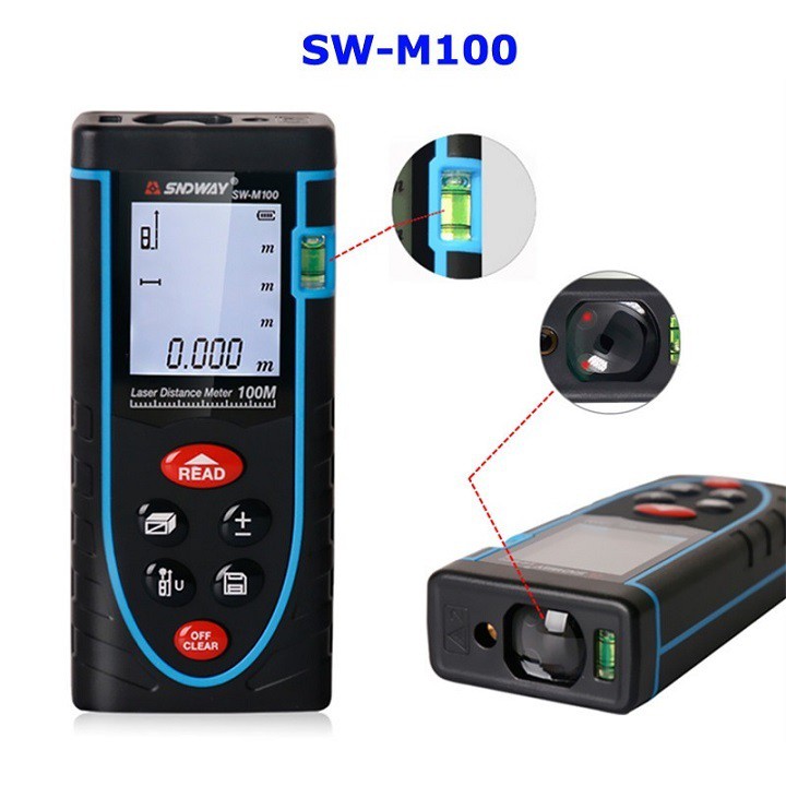 Thước Đo Khoảng Cách, SNDWAY40m 60m 70m 100m Chính Hãng, Máy Đo Khoảng Cách Lazer Thước Đo Laze