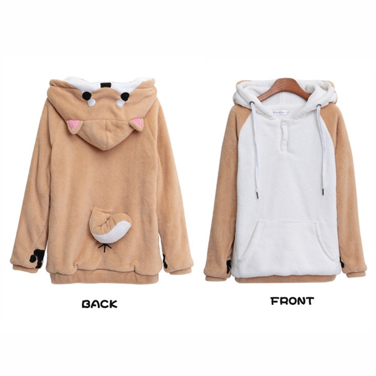 Áo Hoodie Nữ Sume Shiba Inu Husky Dễ Thương