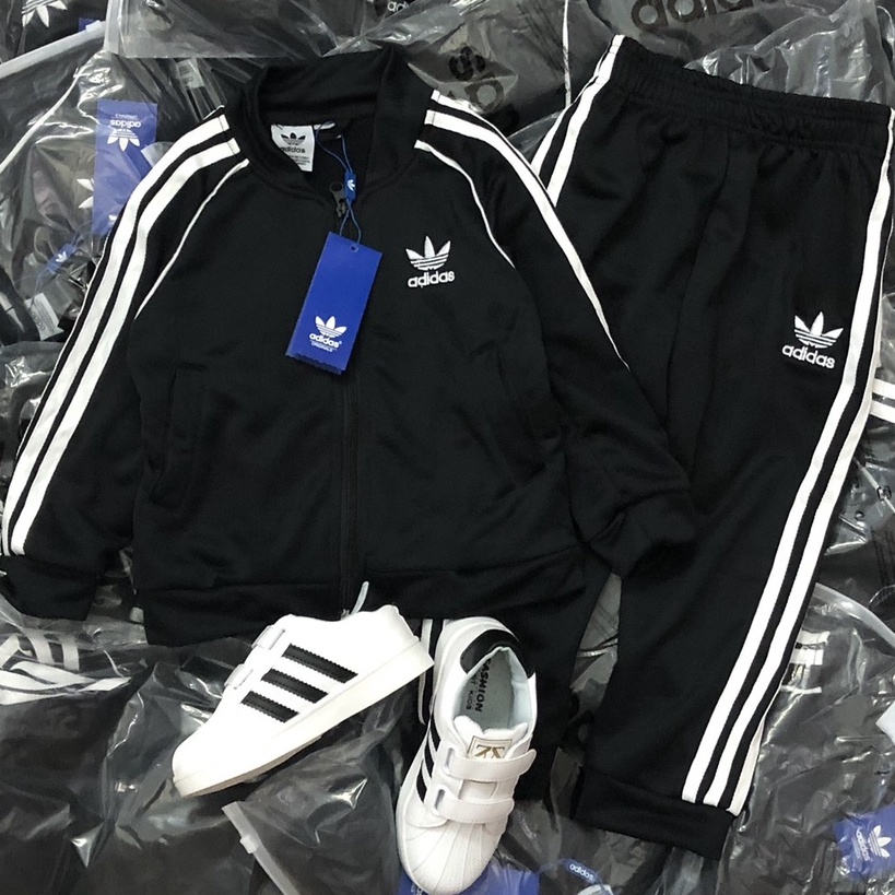 Đồ bộ thu đông cho bé trai - Bộ khoác nỉ Adidas cho bé trai size 3-10t