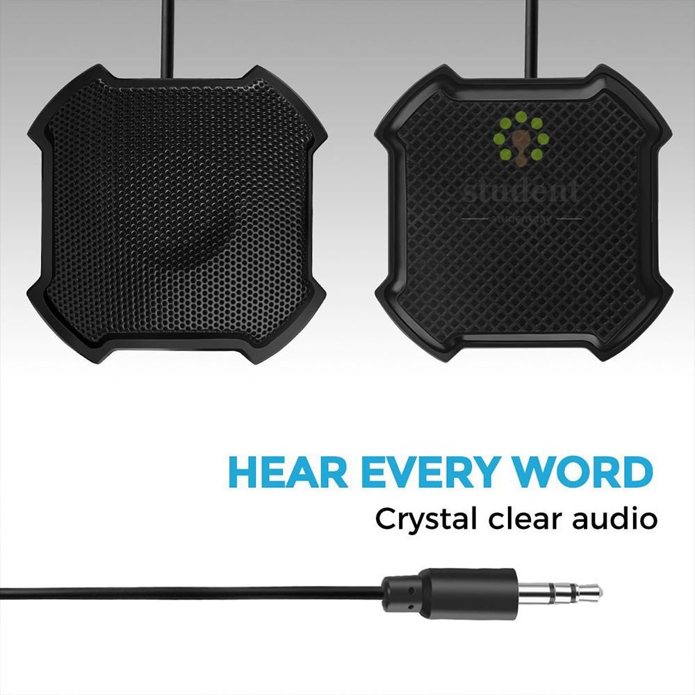 Micro Để Bàn Có Dây Jack 3.5mm Xoay 360 Độ Cho Máy Tính Laptop | BigBuy360 - bigbuy360.vn