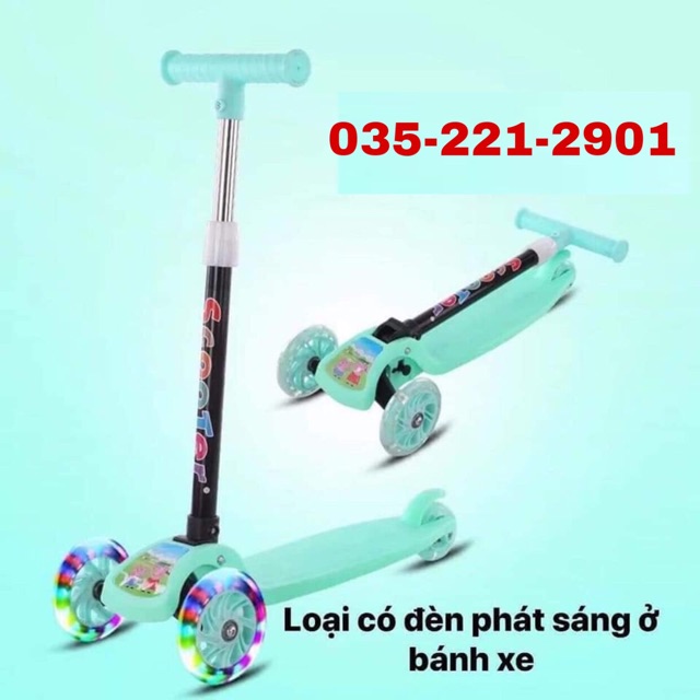 XE TRƯỢT SCOOTER MẪU 02 MỚI CÓ BÁNH XE PHÁT SÁNG