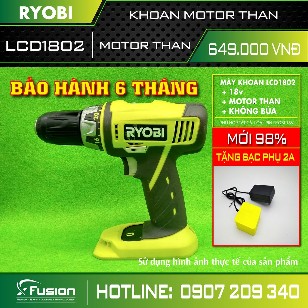 KHOAN PIN RYOBI / BH 6 Tháng