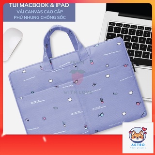 [10-15inch] Túi vải cao cấp hiệu BUMP cho iPad, Macbook, Laptop có lót nhung chống sốc, nhiều ngăn phụ kiện, iPad.