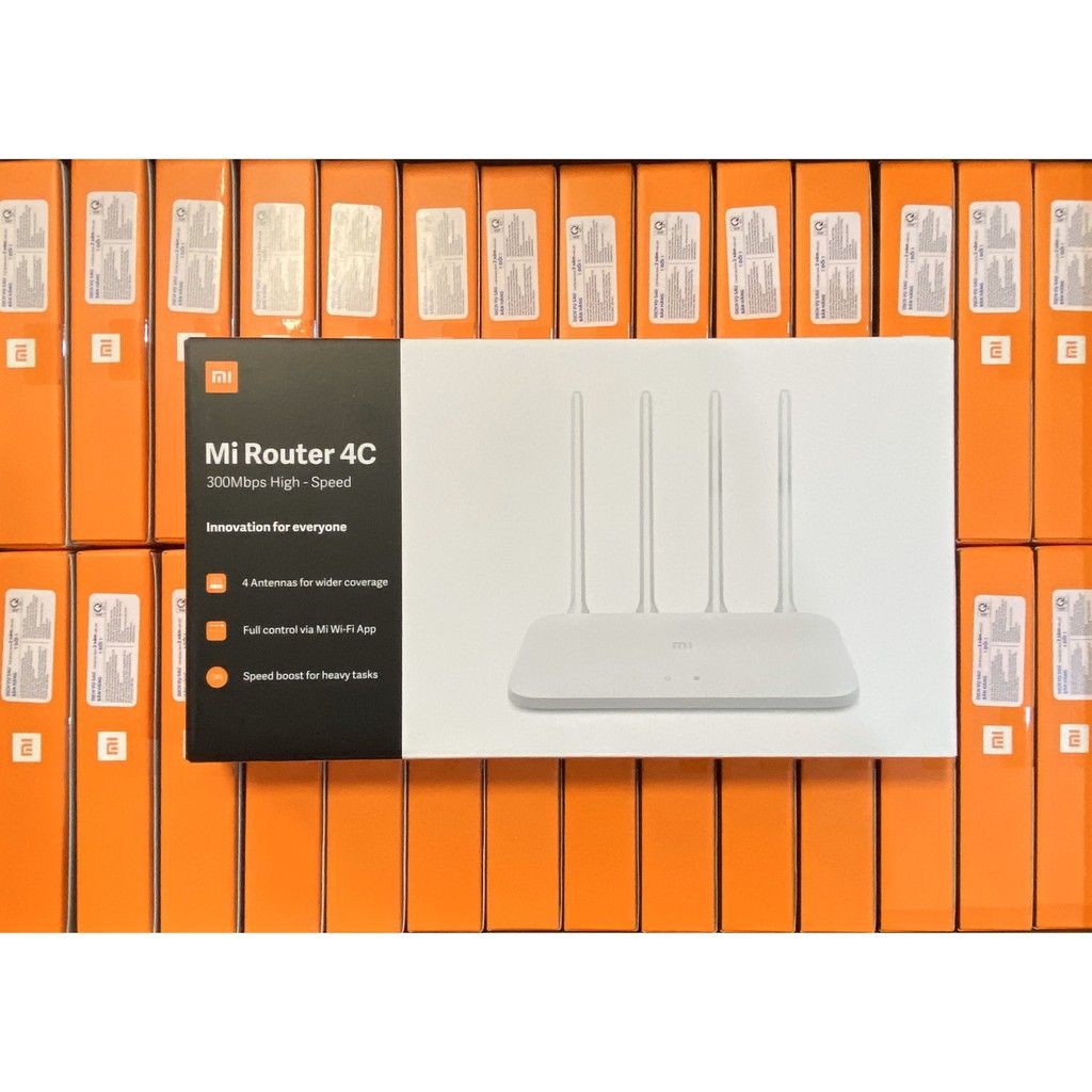 Xiaomi N 300Mbps Bộ Phát Wifi R4CM - Mi Router 4C - Quốc Tế Tiếng Anh 4 Anten rời - Hàng Chính Hãng--BH 2 năm 1 đổi 1