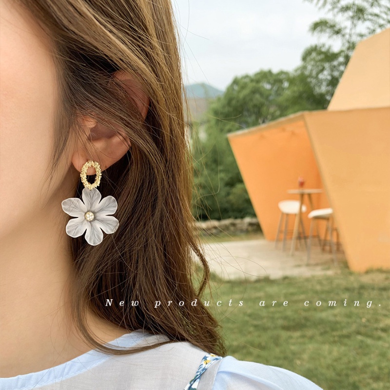 Bông tai mạ bạc 925 hình hoa xinh xắn