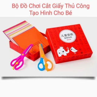 BỘ ĐỒ CHƠI CẮT GIẤY THỦ CÔNG TẠO HÌNH THÔNG MINH CHO BÉ