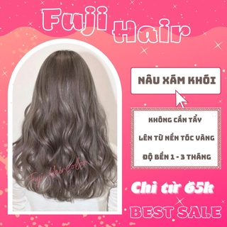 Thuốc nhuộm tóc màu NÂU XÁM KHÓI pha sẵn cân bằng màu trên 2 nền tóc