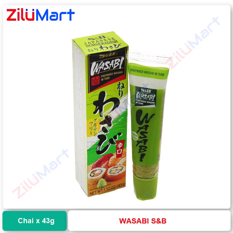 Hộp wasabi hay còn gọi là mù tạt của S&B loại x 43g