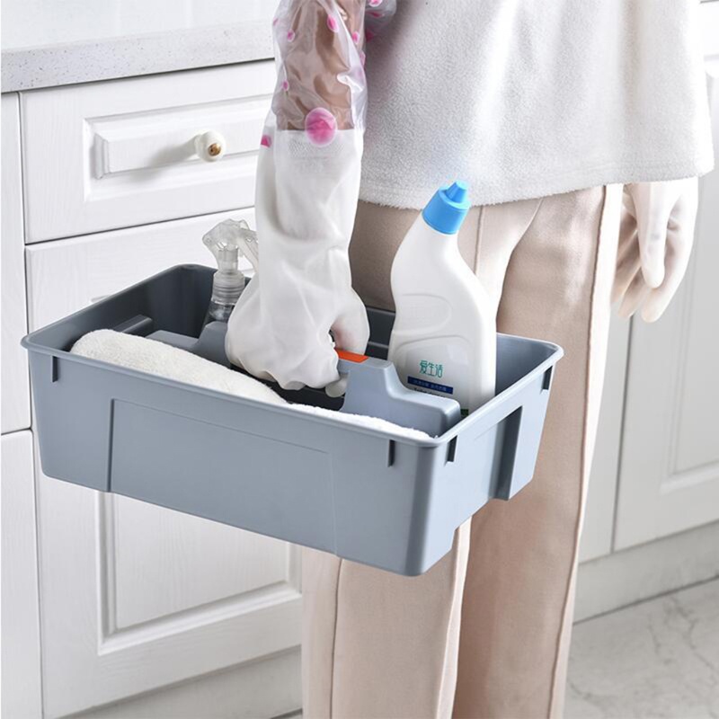 Hộp Đựng Dụng Cụ 2 Ngăn Bằng Nhựa Cứng Có Tay Cầm Cho Phòng Khách Nhà Bếp
