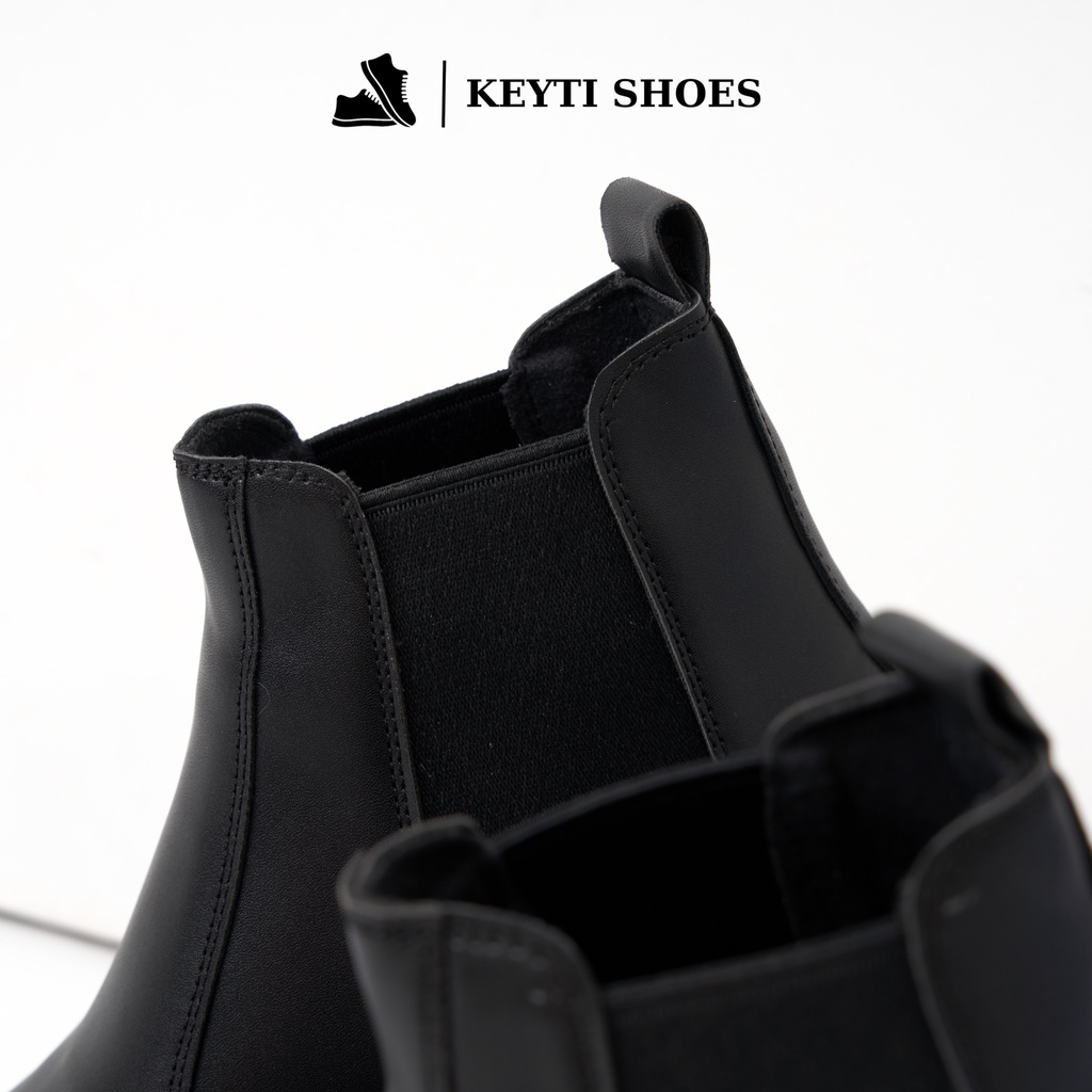 Giày Chelsea Boots Classic Retro nam, đế tăng chiều cao, form dáng công sở