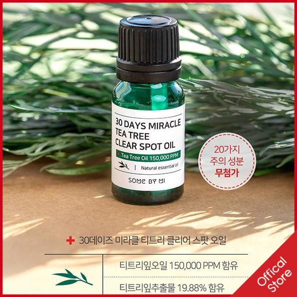 Tinh dầu tràm trà cho da mụn Some By Mi 30 Days Miracle Tea Tree Clear Spot Oil 10ml