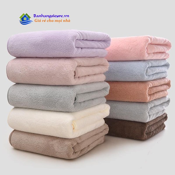 Chuyên sỉ khăn bông tắm 100% cotton mềm mịn XUẤT HÀN( KT 70-140 C