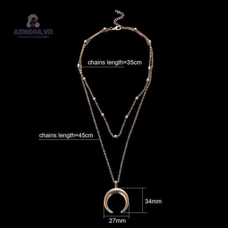 Vòng cổ Hai Lớp Mạ Vàng Thời Trang Dành Cho Nữ