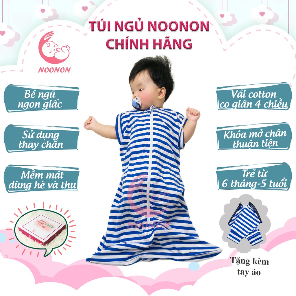 [Mã FMCG8 giảm 8% đơn 500K] Túi Ngủ 𝑭𝑹𝑬𝑬𝑺𝑯𝑰𝑷  Chăn Hè Thu Đông NOONON Giúp Bé Ngủ Ngon - TNHT01