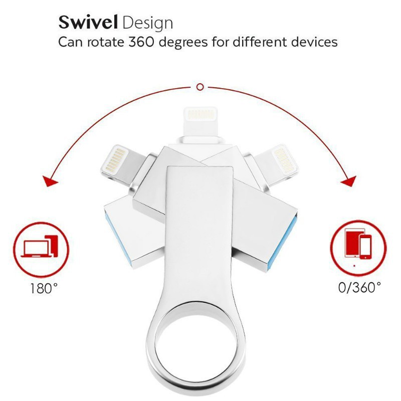 USB Flash Drive bằng kim loại chống thấm nước cho iPhone iPad iPod | BigBuy360 - bigbuy360.vn