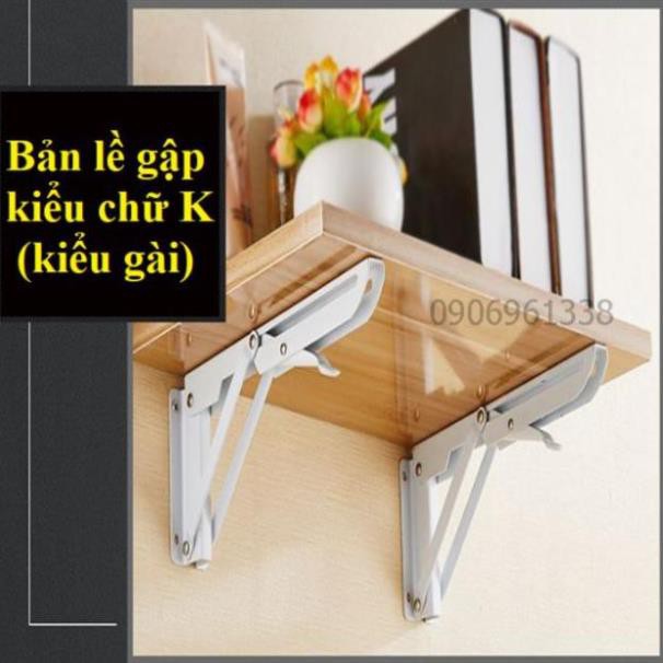 Bản lề gấp treo tường_ Bản lề gập gọn INOX_ EKE kệ decor Bàn làm việc Bàn học thông minh (Đồ làm mộc)