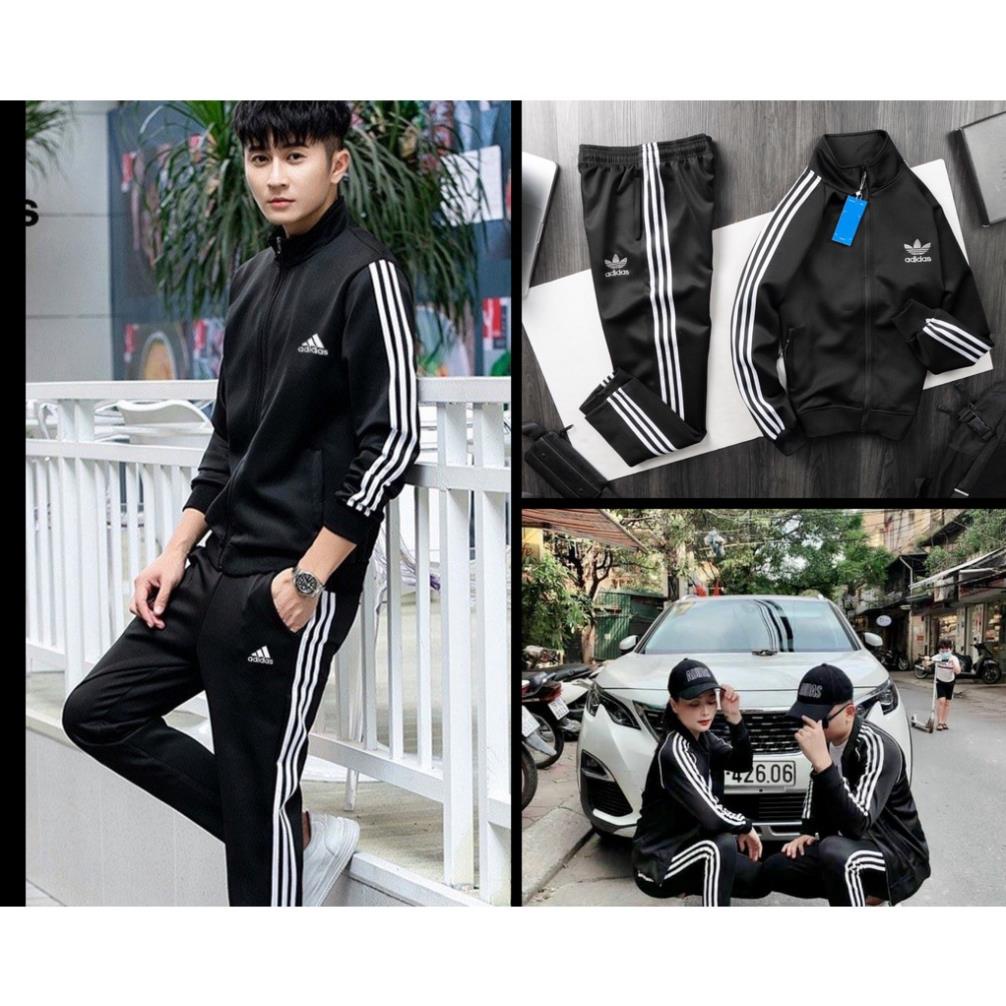 Bộ Thể Thao adidas.s NAM NỮ Vải POLY cao cấp không bai không xù Thêu Logo, Bộ Quần áo adidas Nam Nữ Thu Đông Đẹp