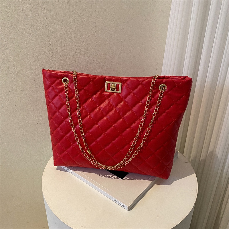 Túi Xách Thêu Họa Tiết Hình Thoi Đơn Giản Thời Trang Cho Nữ