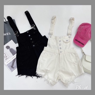 Yếm short jeans rách