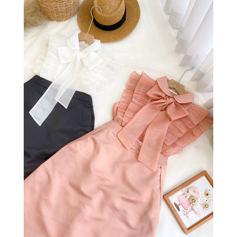 SET ÁO DẬP LY CHÂN VÁY TRƠN