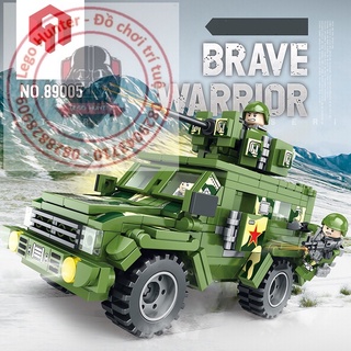 Juhang army 89005 Armored Vehicle bộ đồ chơi lắp ráp xe thiết giáp bộ binh 423 chi tiết