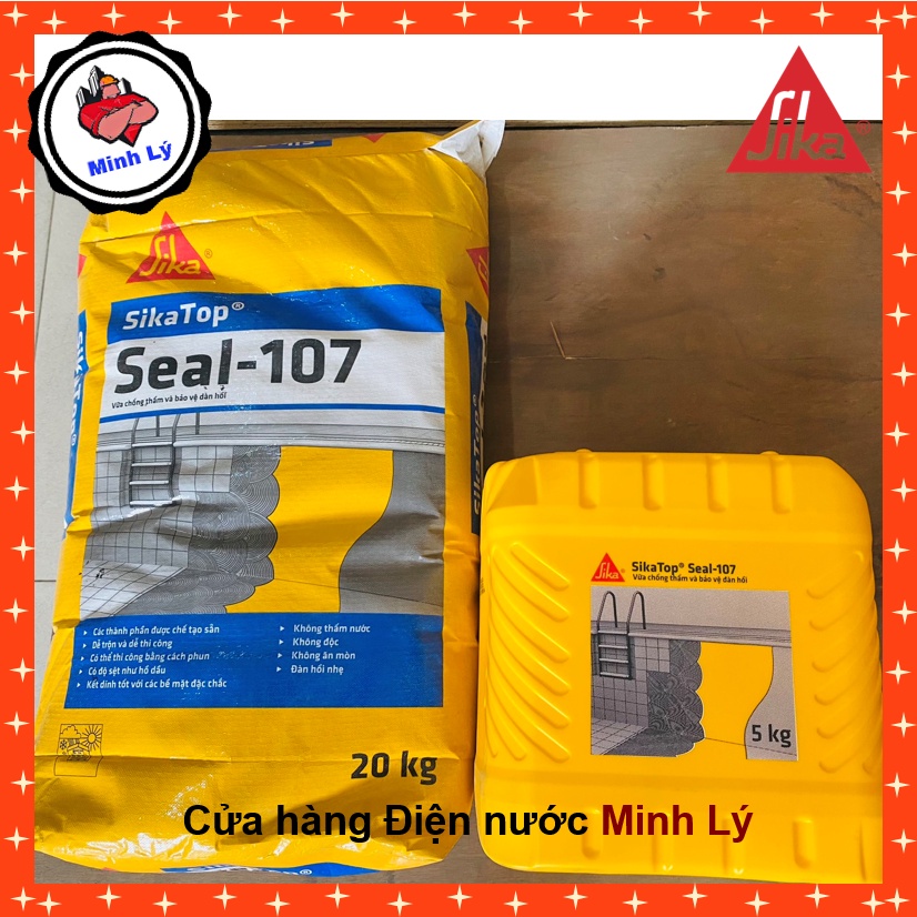 [Hỏa Tốc] SikaTop Seal 107 Vữa Chống Thấm Và Bảo Vệ Bao 20kg Sika Bột và Can 5kg Lỏng