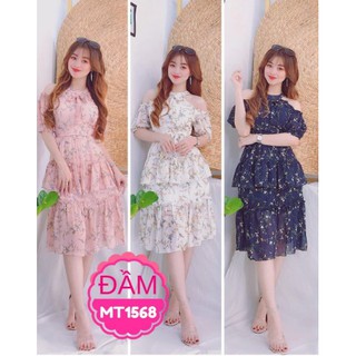 ❤ĐẦM VOAN DÁNG XÒE 2 TẦNG IN HOA NHÍ SIÊU ĐẸP❤MT1568