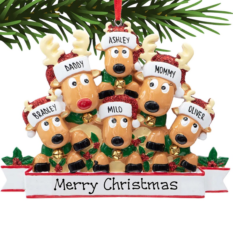 1 Đồ trang trí Tuần Lộc Bằng Nhựa Resin Trang Trí Cây Thông Giáng Sinh