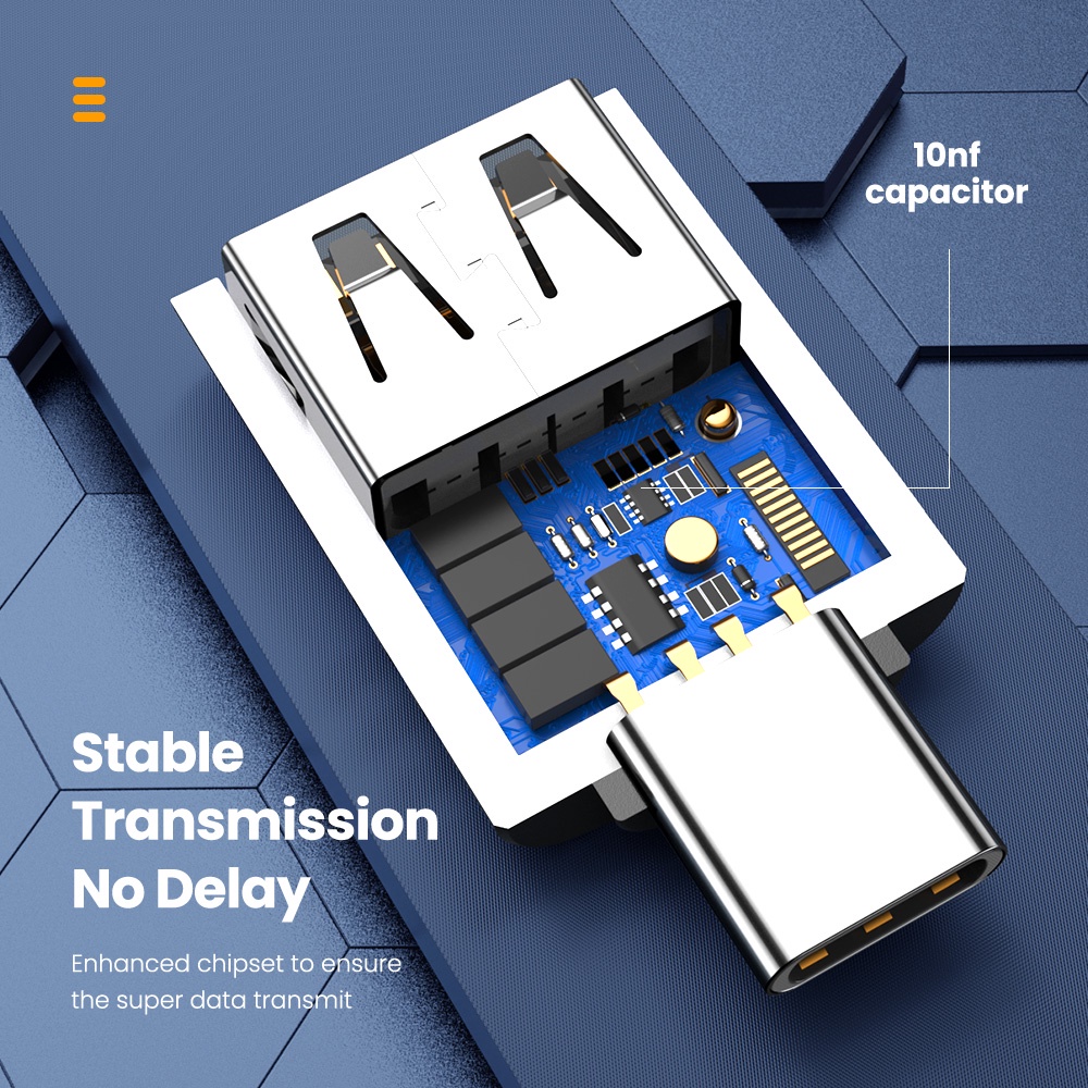 Đầu chuyển đổi ELOUGH từ cổng USB 3.0 sang giắc cắm Type C tùy chọn màu sắc