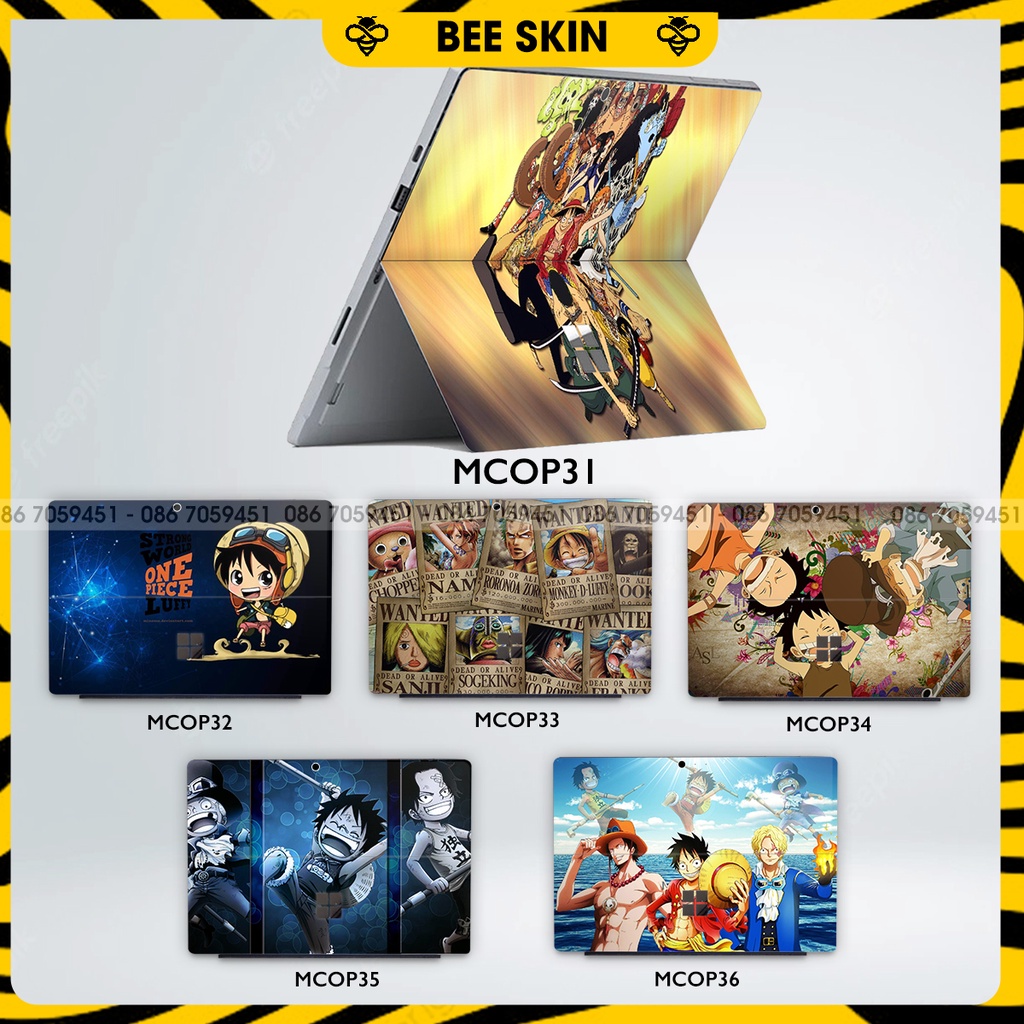 Skin dán SURFACE In Hình One Piece Bộ 6 - Các dòng Go, Go 2, Go 3; Pro 2 3 4 5 6 7 8 X mcopb6