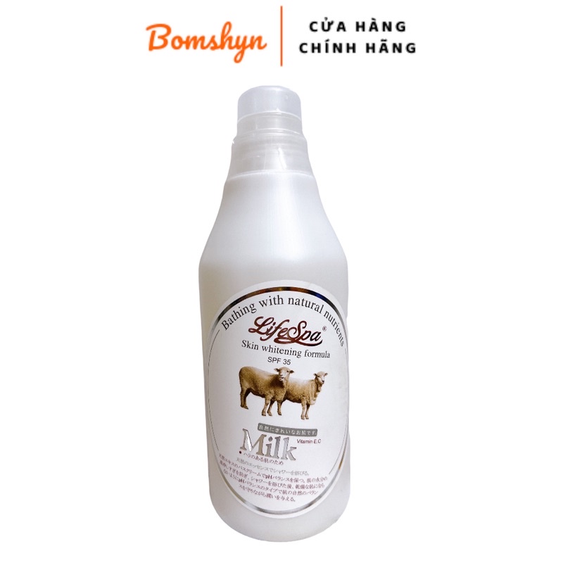 Sữa tắm dưỡng da lifespa 500ml thái lan mẫu mới chai vuong thơm hương nước hoa