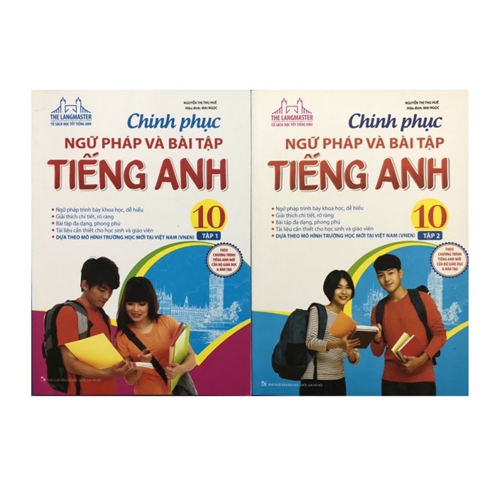 Sách - Combo 2c Chinh phục ngữ pháp và bài tập tiếng Anh lớp 10