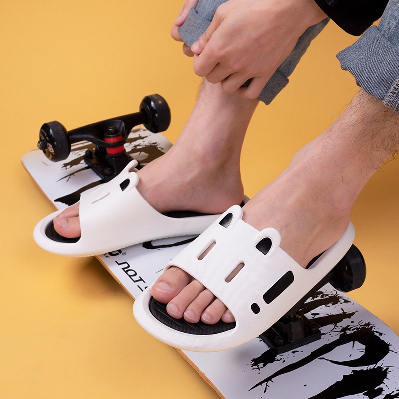 Dép Sandal Đi Trong Nhà Hình Cún Hai Màu Dễ Thương Thời Trang Cho Cặp Đôi