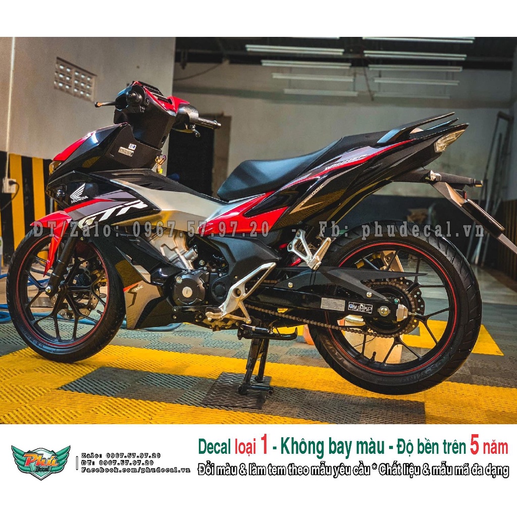 Tem rời xe Winner X Gtr đỏ đen (A)