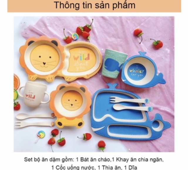 (sale sốc )Bộ bát ăn dặm sợi tre Coeco cho bé