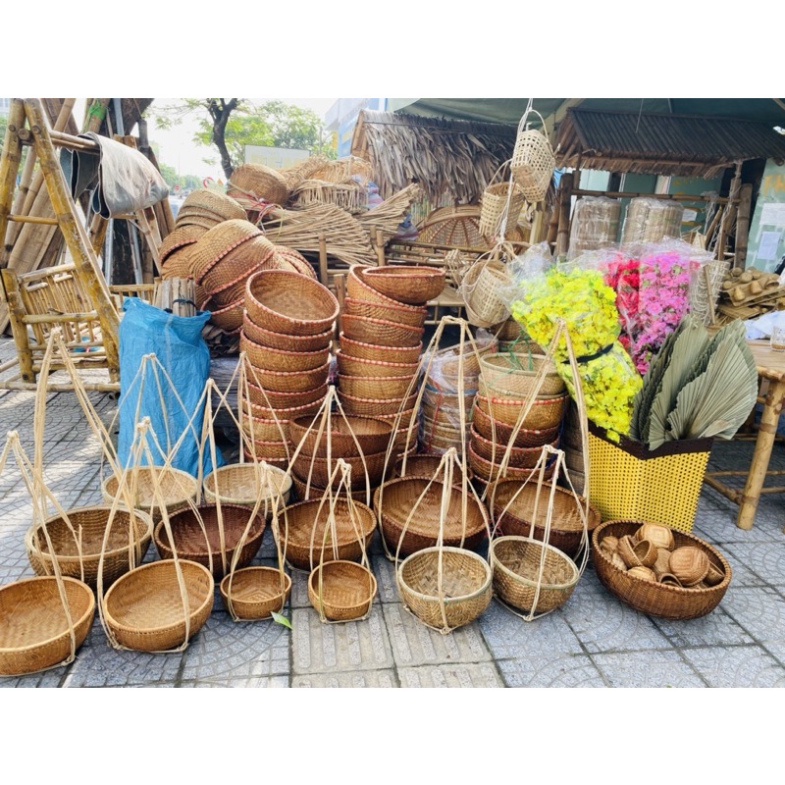 Quang gáng trang trí tết quang 65 thúng 30 cước xanh