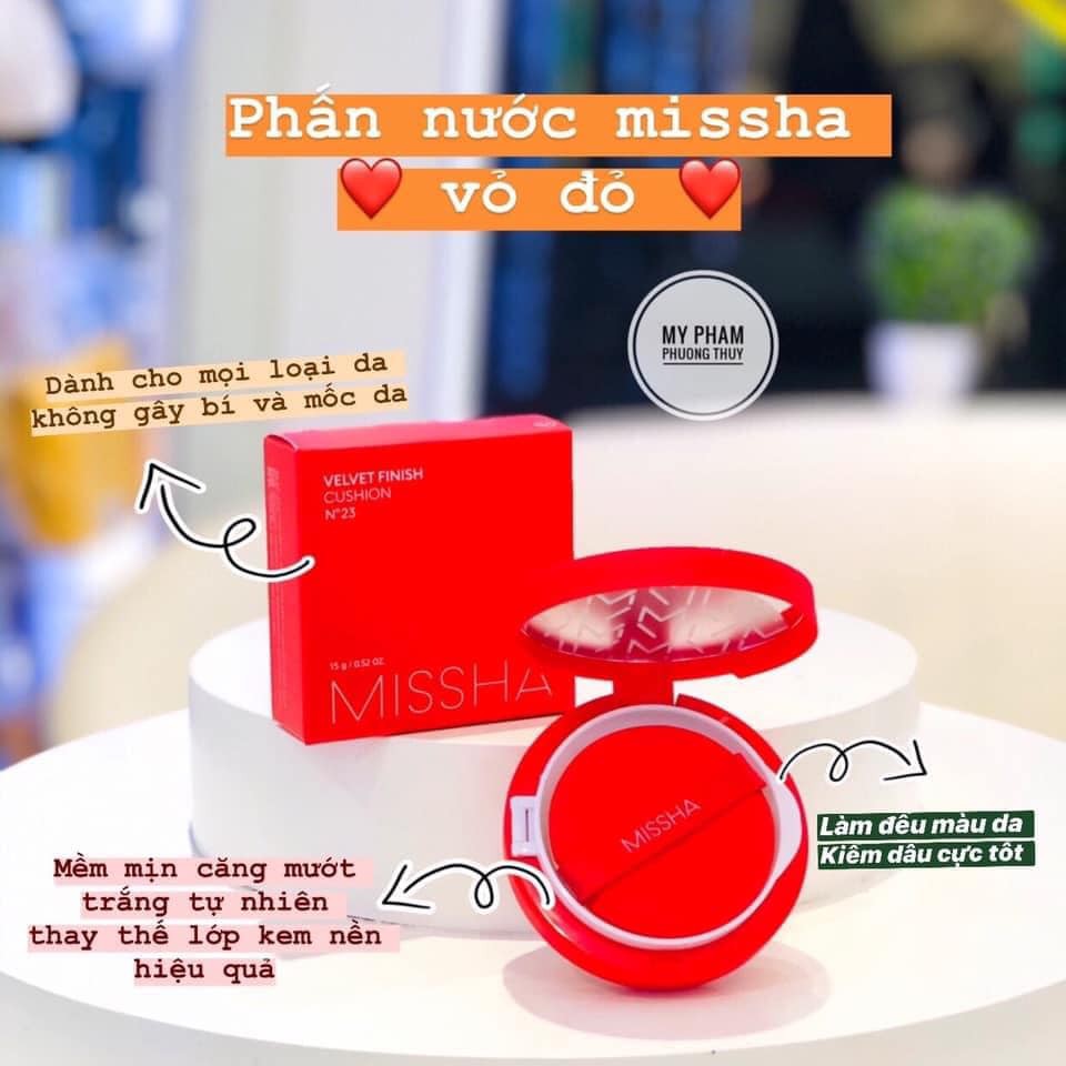 phấn nước kiềm dầu MISSHA đỏ