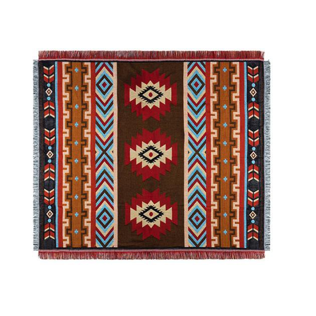 Thảm treo tường họa tiết vintage chăn trải shopha chống bụi, phong cách boho vintage đáng yêu